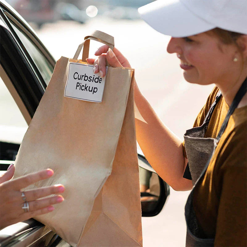 Bolsa Papel Mediana Kraft 32 x 14 x 26 cm con Asa Plana (250 uds)