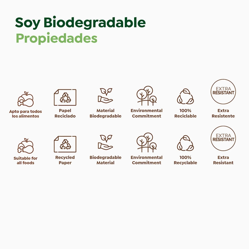 Bolsa Papel Mediana Kraft 32 x 14 x 26 cm con Asa Plana (250 uds)