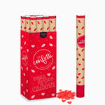 Set 12 Cañones Confeti Corazones 80 cm Rojo (12 uds)