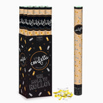 Set 12 Cañones Confeti Cuadrado 100 cm Metalizado Oro y Plata (12 uds)