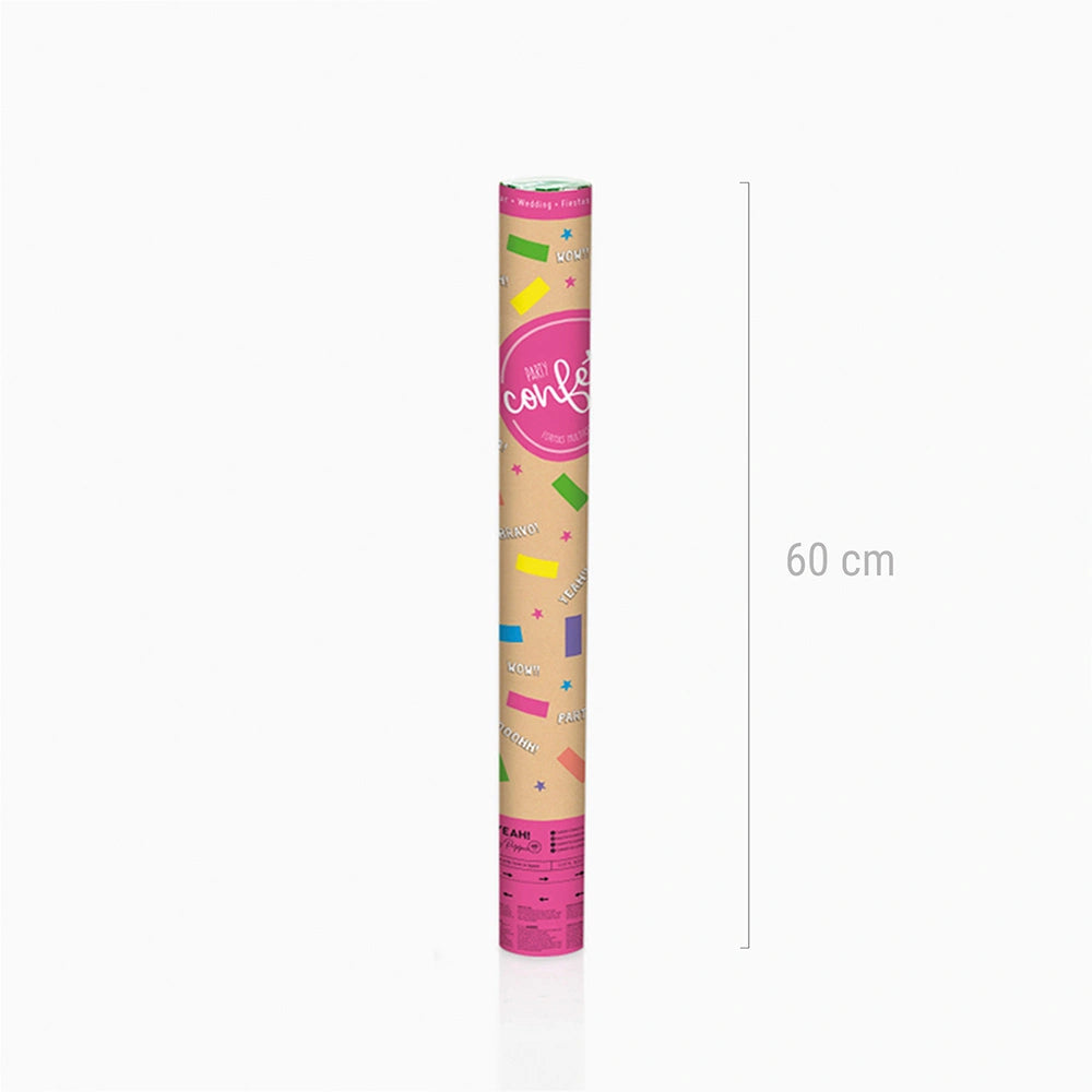 Set 12 Cañones Confeti 60 cm Papel Biodegradable Multicolor (12 uds)
