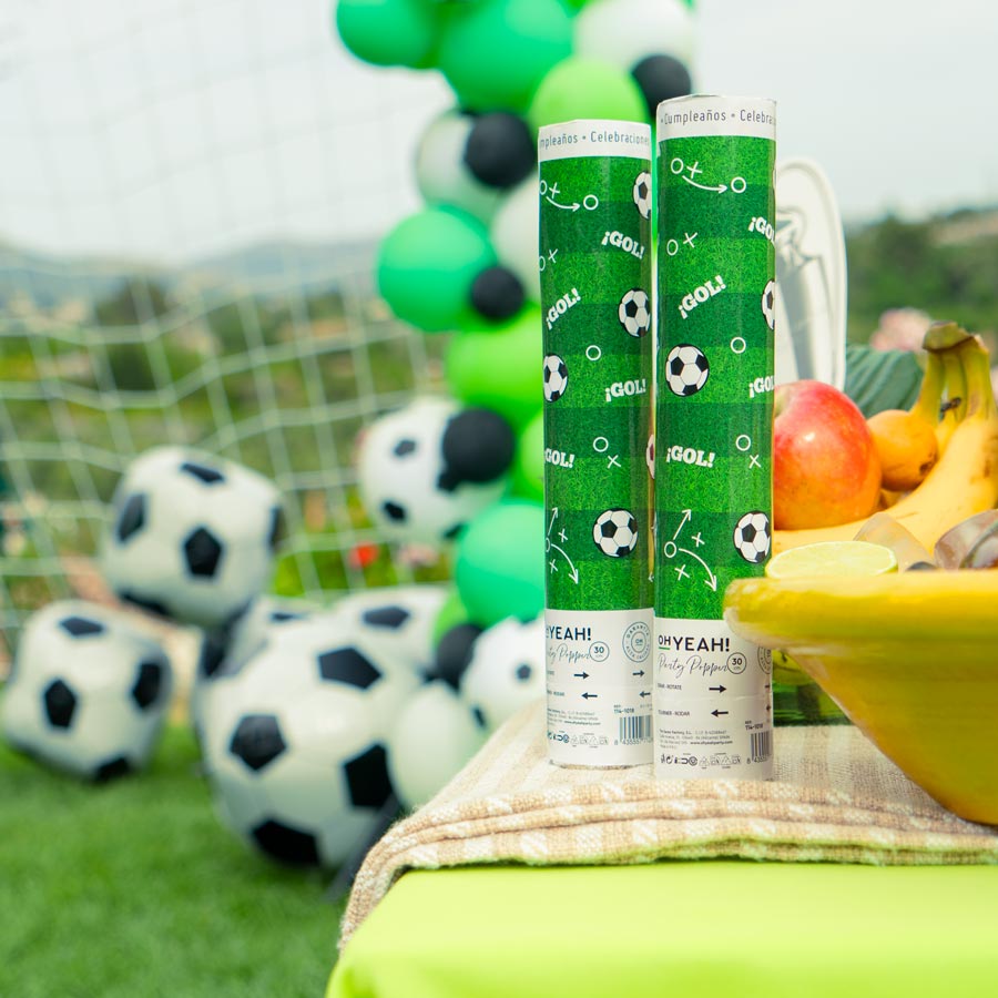 Set 12 Cañones Confeti Mediano 50 cm Fútbol (12 uds)