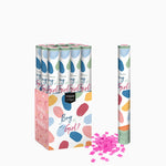 Set 12 Cañones Confeti Cuadrado Biodegradable 50 cm Revelación Género Rosa (12 uds)