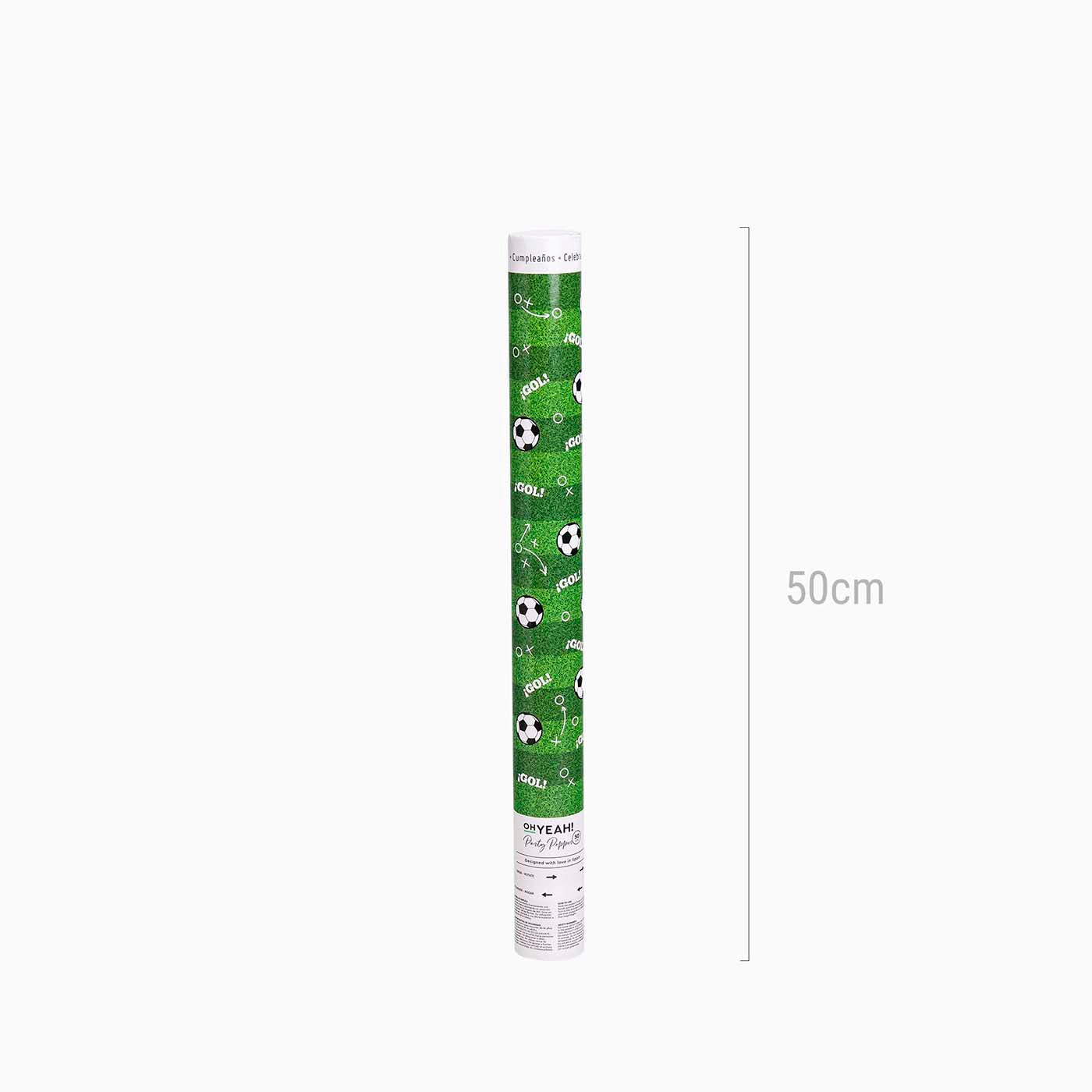 Set 12 Cañones Confeti Mediano 50 cm Fútbol (12 uds)