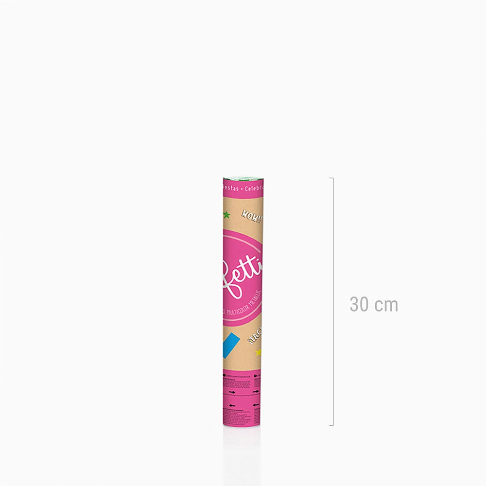 Set 12 Cañones Confeti 30 cm Papel Biodegradable Multicolor (12 uds)