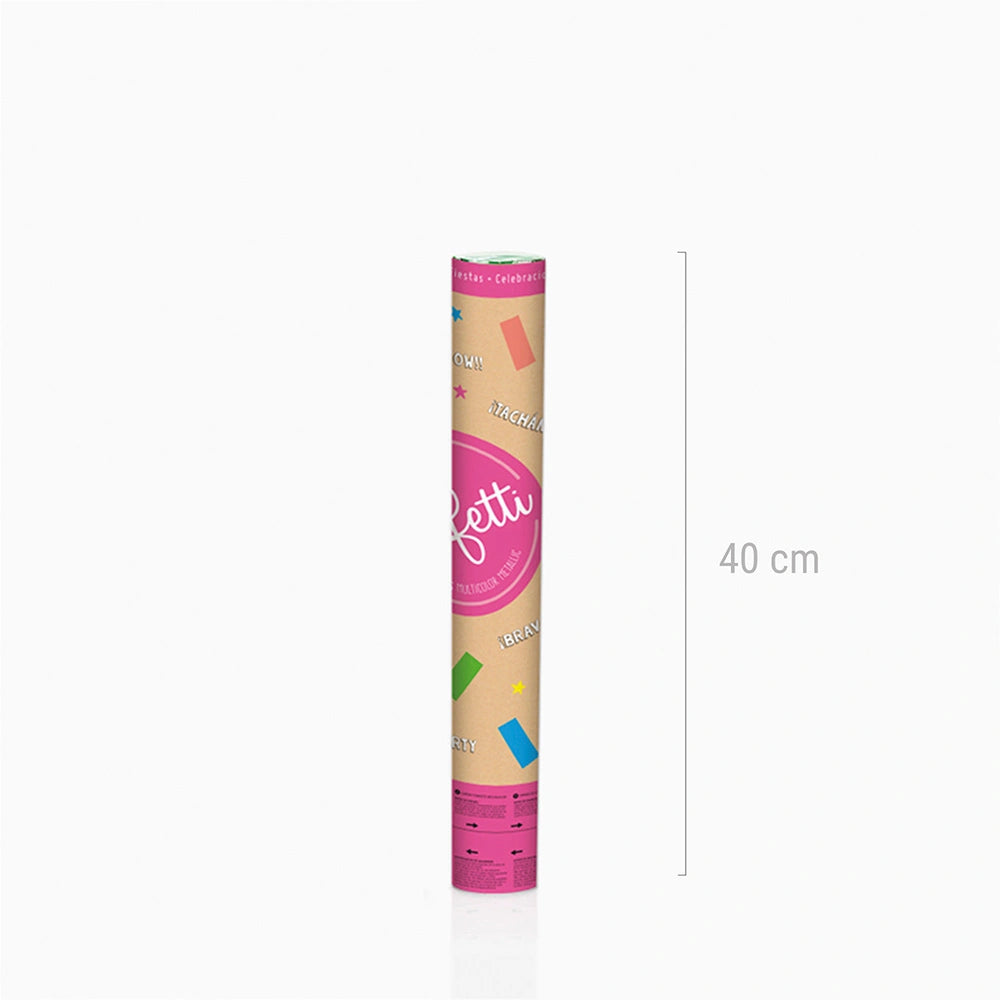 Set 12 Cañones Confeti 40 cm Papel Biodegradable Multicolor (12 uds)