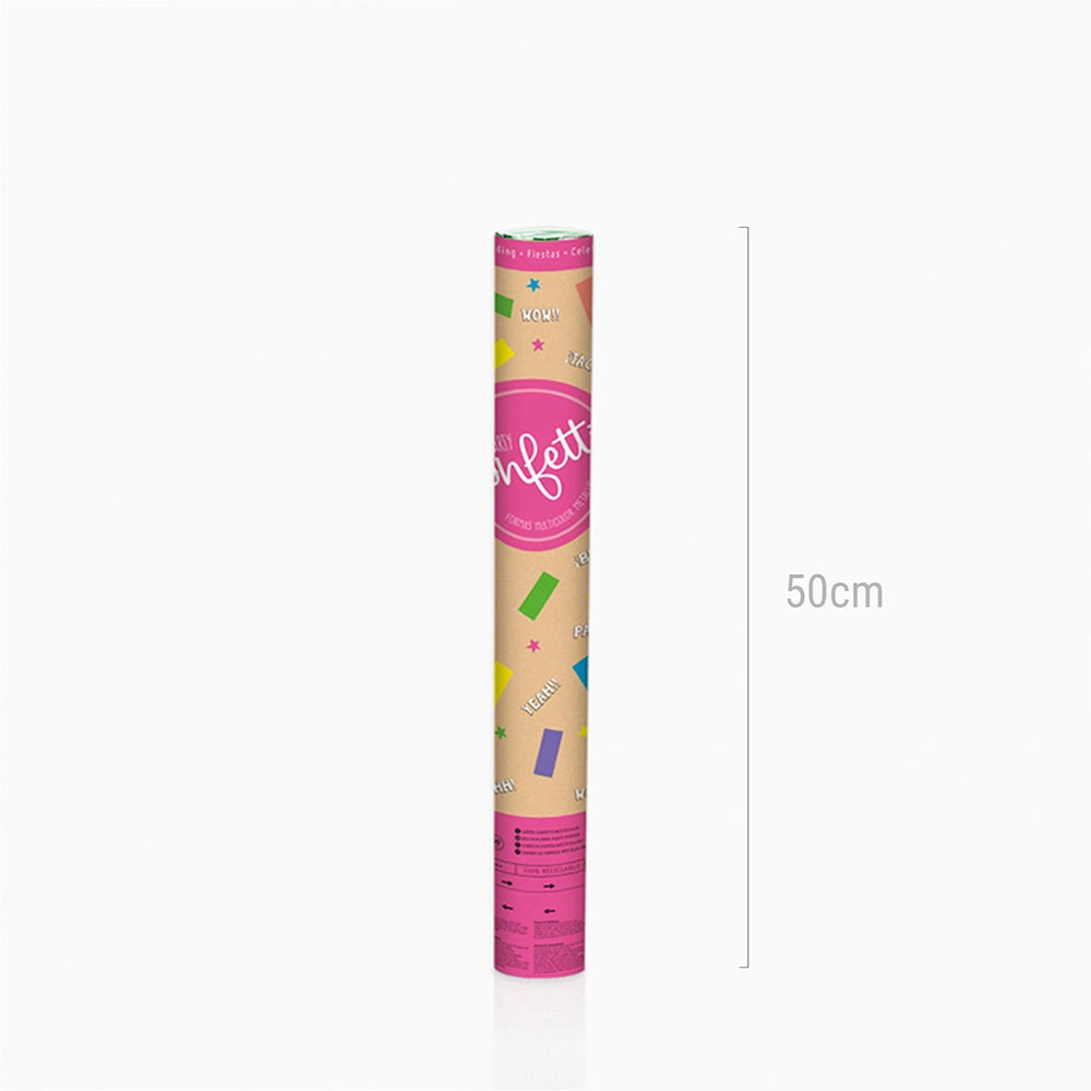 Set 12 Cañones Confeti 50 cm Papel Biodegradable Multicolor (12 uds)