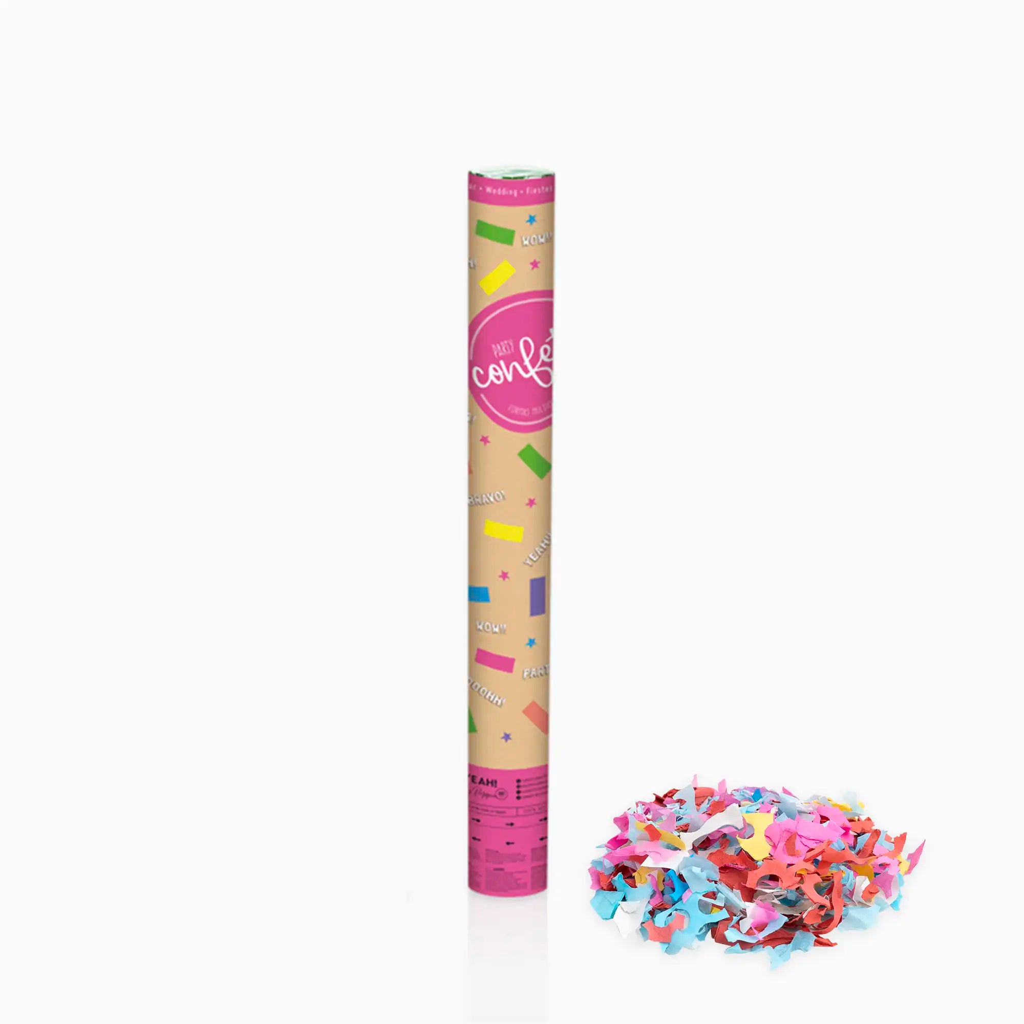 Set 12 Cañones Confeti 60 cm Papel Biodegradable Multicolor (12 uds)