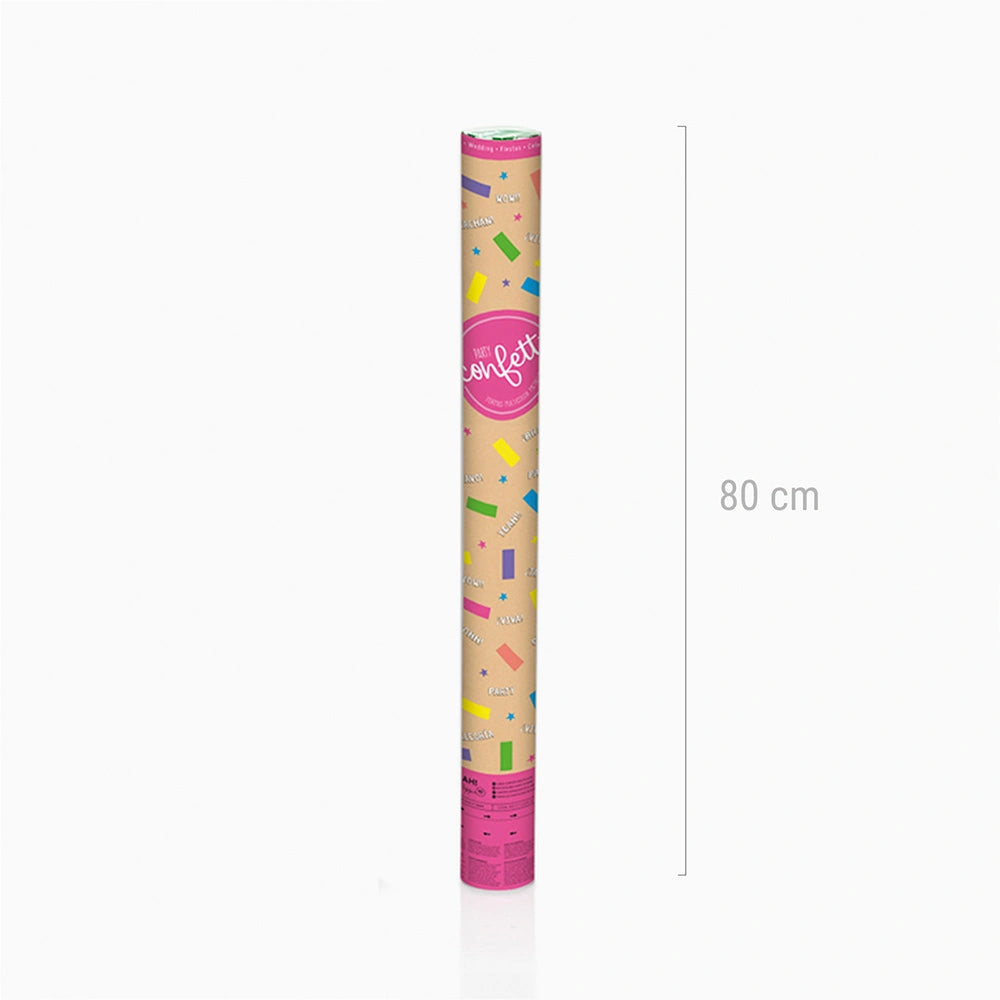 Set 12 Cañones Confeti 80 cm Papel Biodegradable Multicolor (12 uds)