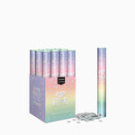 Set 12 Cañones Confeti Estrella 40 cm Iridiscente (12 uds)