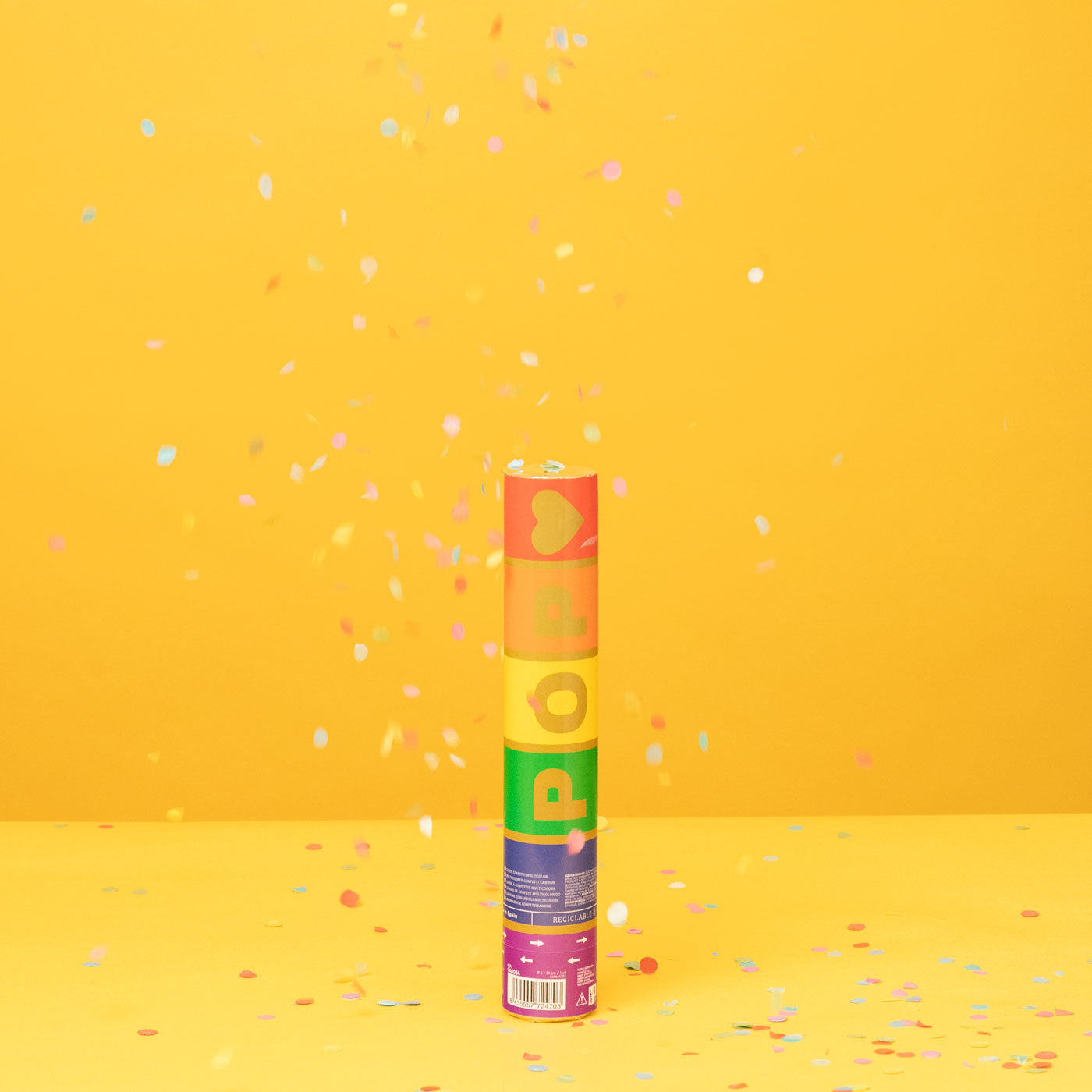 Set 12 Cañones Confeti 30 cm Biodegradable Multicolor (12 uds)