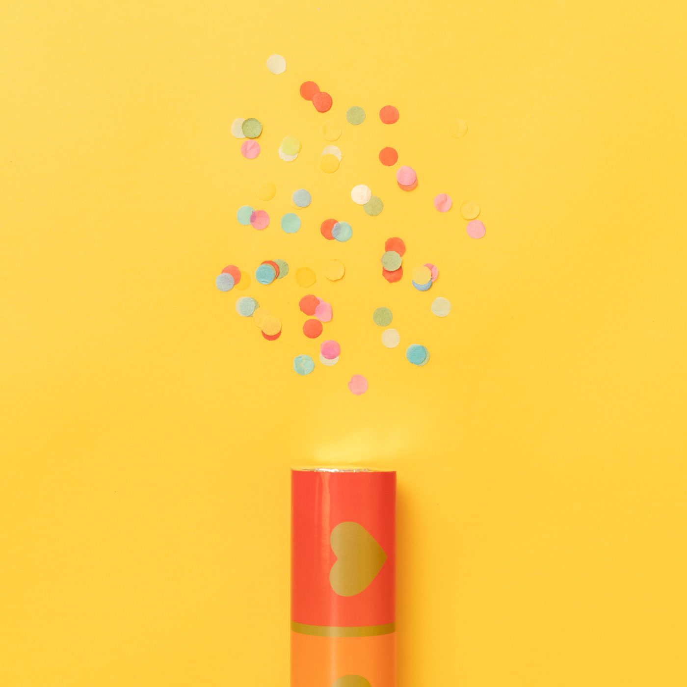 Set 12 Cañones Confeti 40 cm Biodegradable  Multicolor (12 uds)