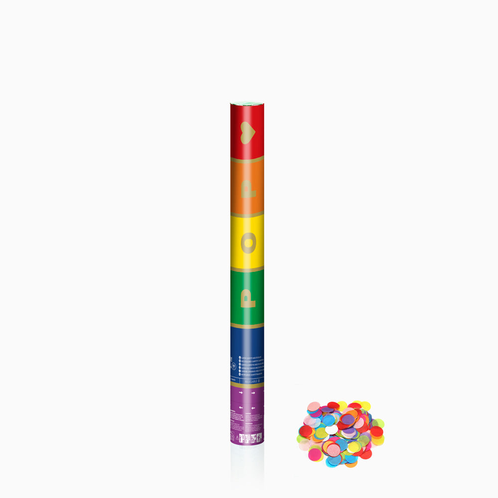 Set 12 Cañones Confeti 50 cm Biodegradable Multicolor (12 uds)