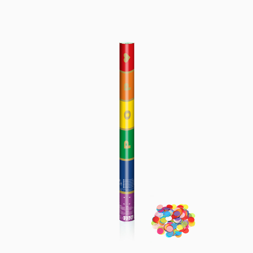 Set 12 Cañones Confeti 60 cm Biodegradable Multicolor (12 uds)