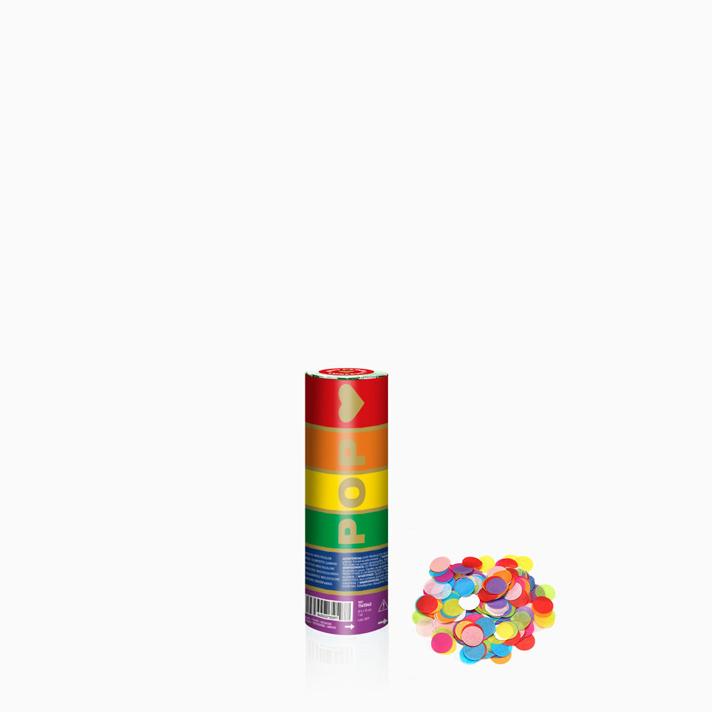 Set 24 Mini Cañones Confeti 15 cm Biodegradable Multicolor (24 uds)