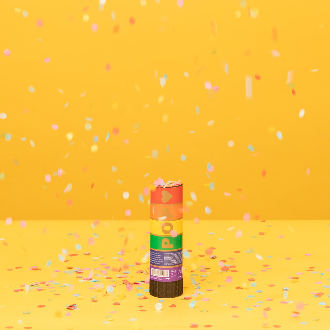 Set 24 Mini Cañones Confeti 15 cm Biodegradable Multicolor (24 uds)