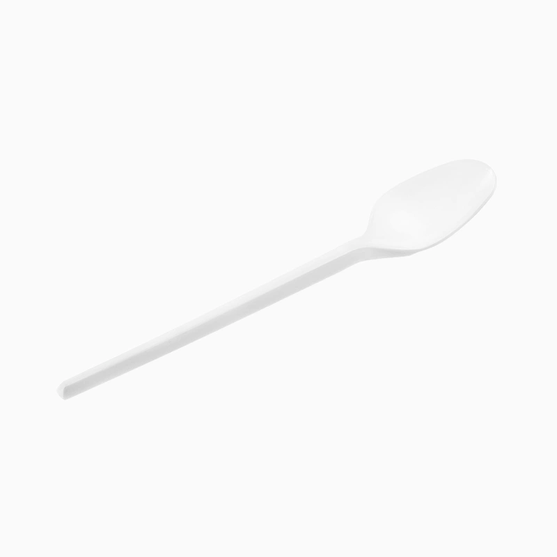 Cuchara Plástico PS Reutilizable 16.5 cm Blanco (100 uds)