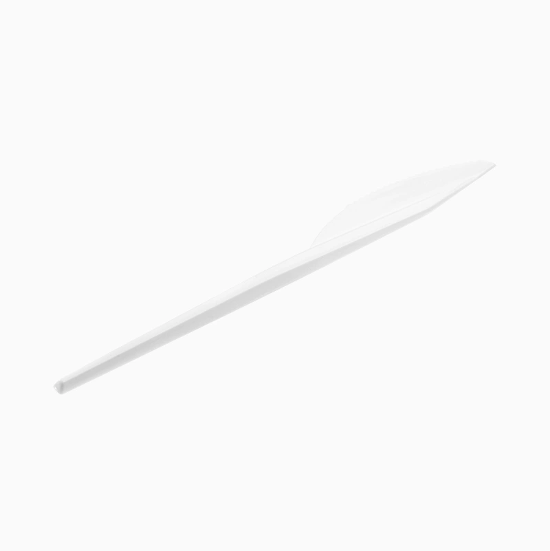 Cuchillo Plástico PS Reutilizable 16.5 cm Blanco (20 uds)