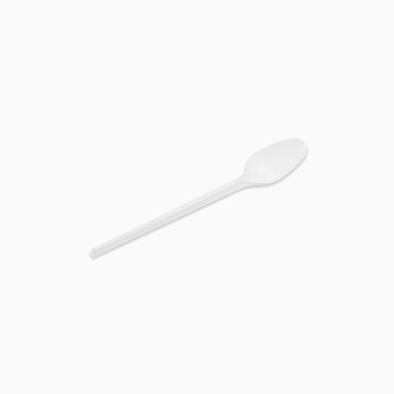 Cucharita Postre Plástico PS Reutilizable 12.5 cm Blanco (24 uds)