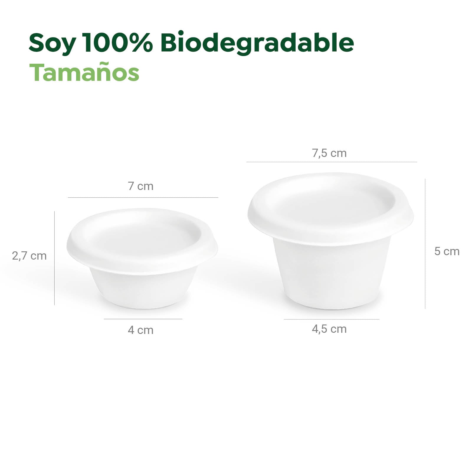 Tarrina Caña de Azúcar 120ml Blanco con Tapa 500 Uds