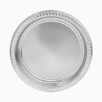 Plato Plástico Reutilizable Llano Redondo Premium Metalizado Ø26cm Plata 6 uds