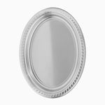 Bandeja Ovalada Plástico PP + PS Reutilizable Metalizada 30 x 23 cm Plata (144 uds)