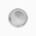 Plato Plástico Reutilizable Llano Redondo Postre Premium Metalizado Ø18cm Plata 10 uds