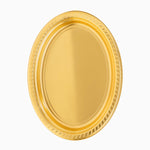 Bandeja Ovalada Plástico PP + PS Reutilizable Metalizada 30 x 23 cm Oro (144 uds)