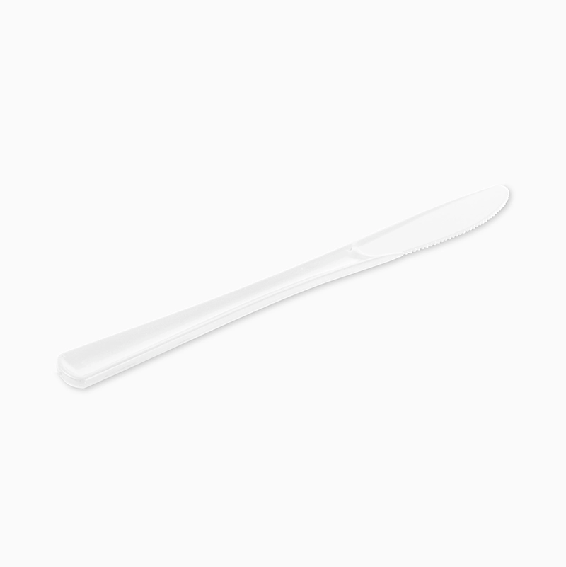Cuchillo Plástico PS Reutilizable Premium 20 cm Blanco (12 uds)