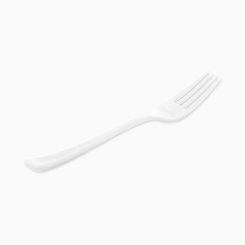 Tenedor Plástico Reutilizable Premium 18.5 cm Blanco (1000 uds)