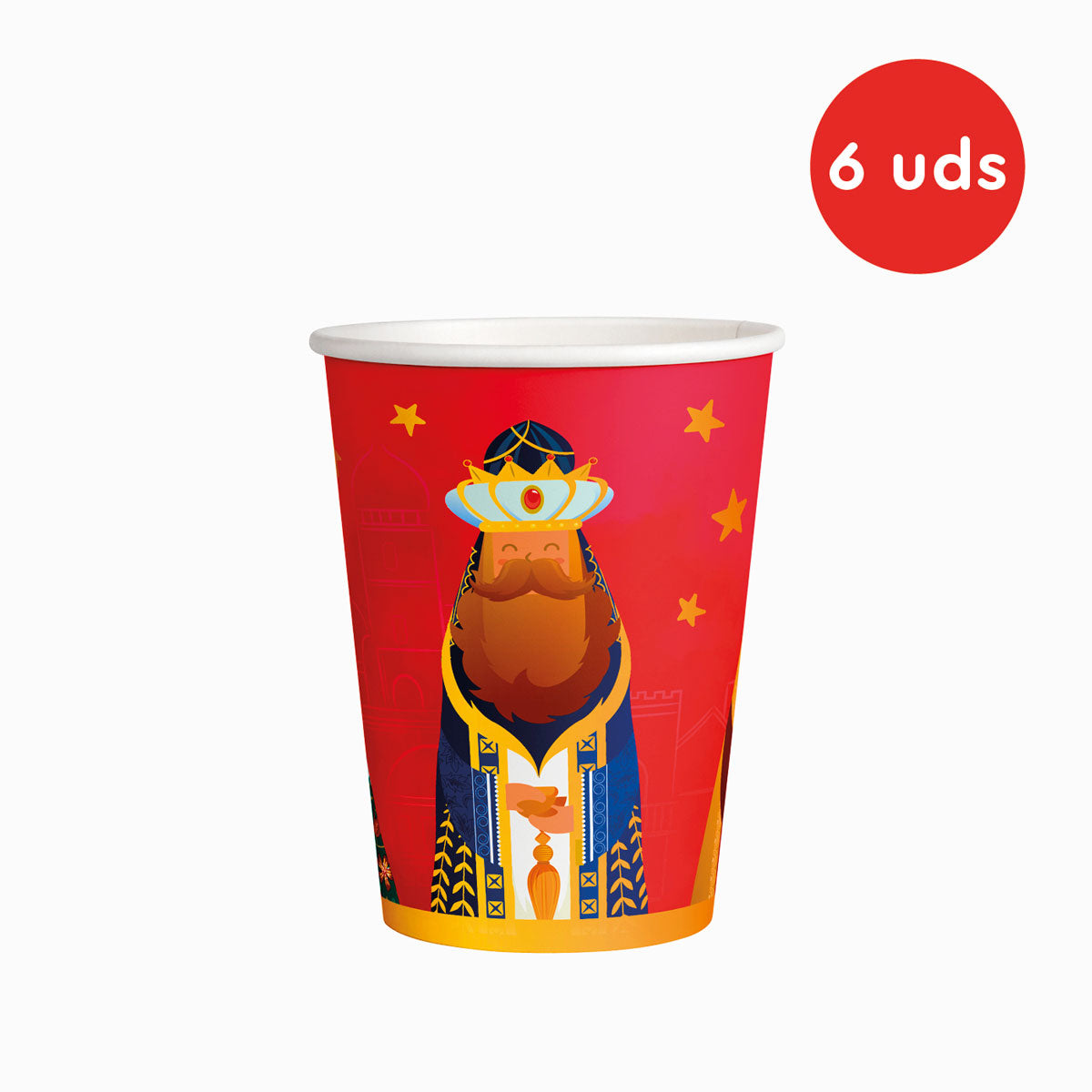Vaso Cartón Reyes Magos 270cc 6 uds