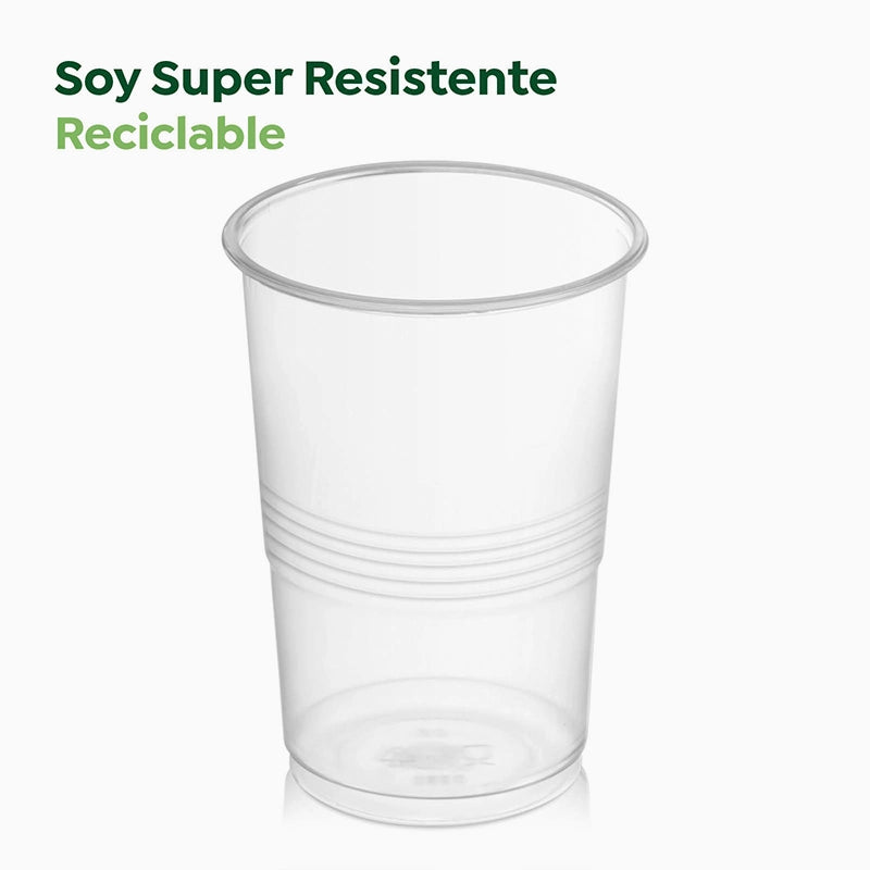 Vaso Irrompible Plástico PP 400cc Reutilizable Transparente 50 uds