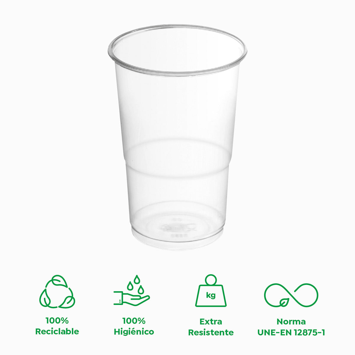 Vaso Irrompible Plástico PP Transparente 350cc 15 uds