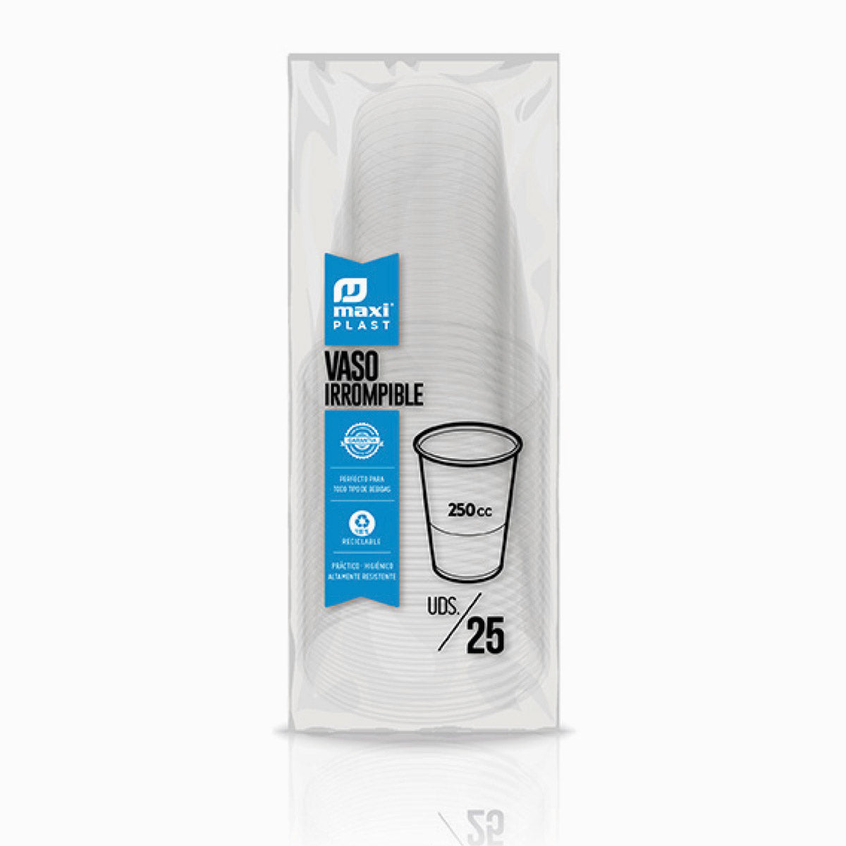Vaso Irrompible Transparente 250 cc