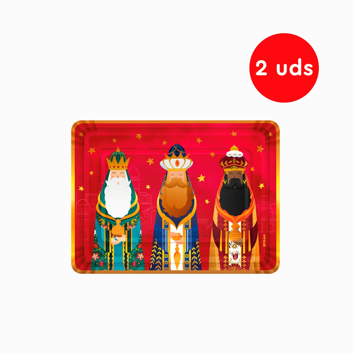 Bandeja Rectangular Reyes Magos 25 x 34 cm