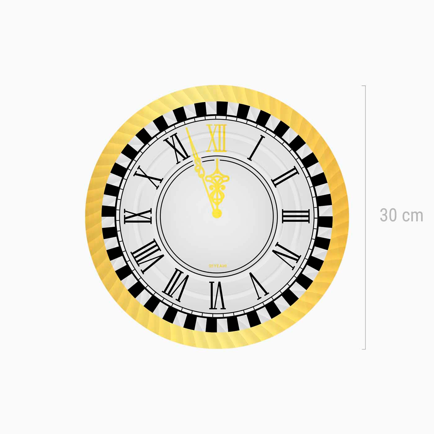 Bandeja Redonda Nochevieja Reloj Ø30 cm