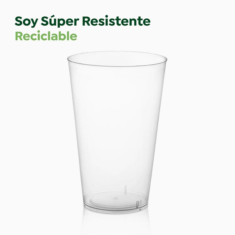 Vaso Cocktail Plástico Reutilizable PP 400cc Transparente 480 uds