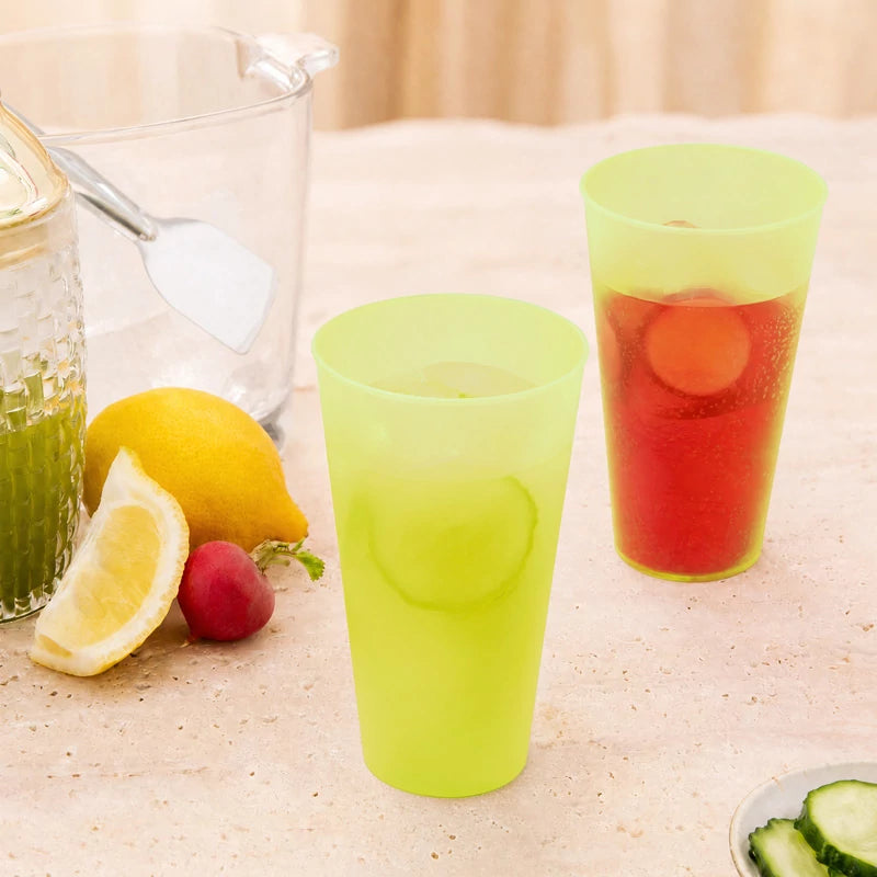 Vaso Cocktail Plástico PP Reutilizable 480 cc Amarillo