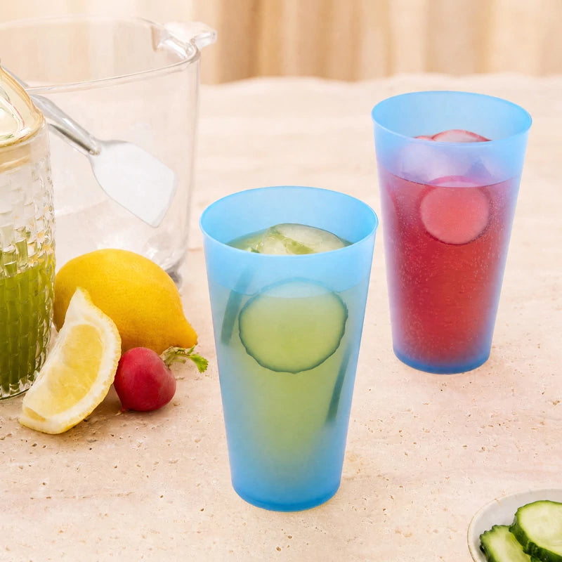 Vaso Cocktail Plástico PP Reutilizable 480 cc Azul