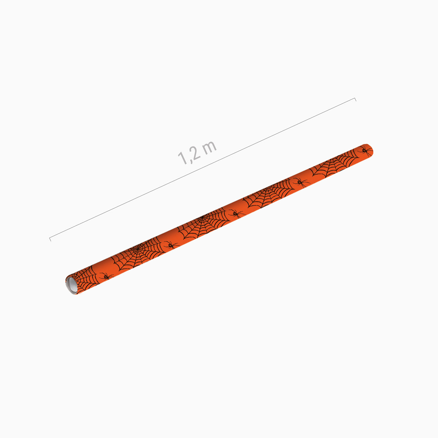 Rollo Mantel Papel Telaraña Halloween Naranja