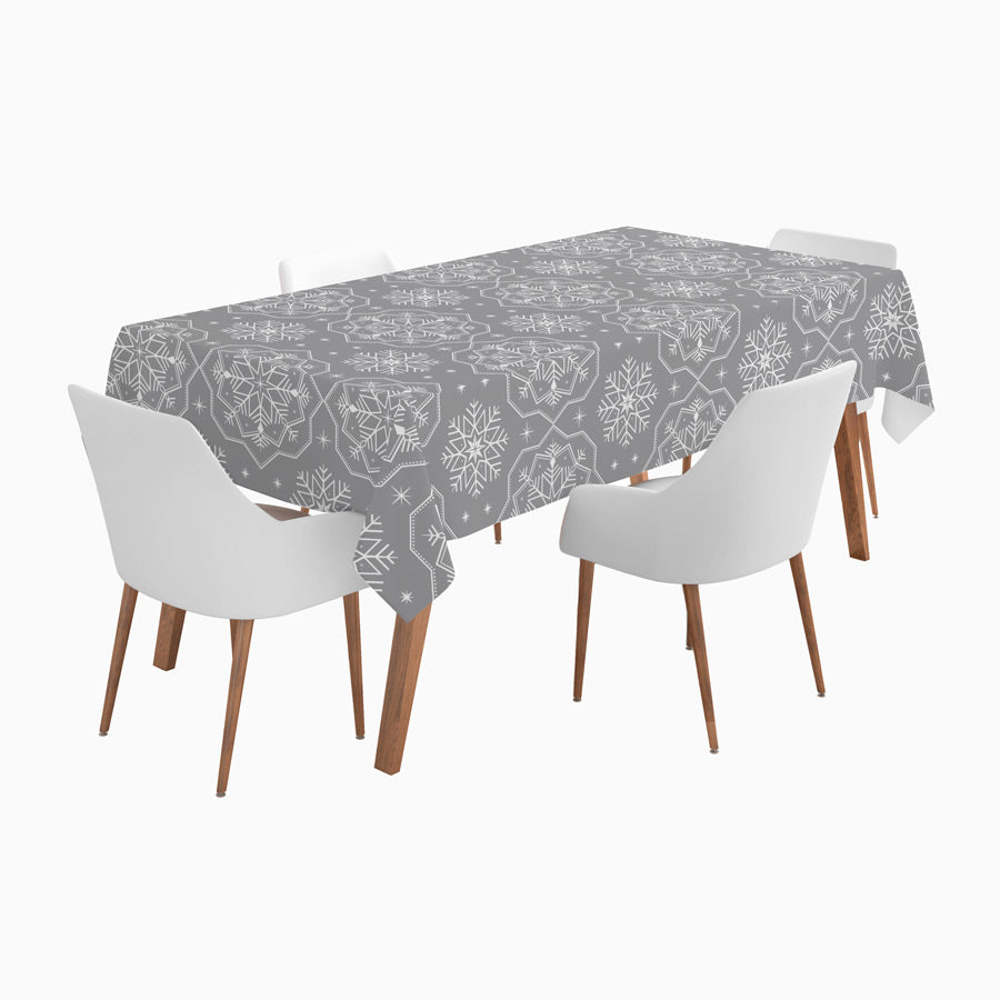 Rollo Mantel Papel Navidad 1.20 x 5 m  Copo de Nieve Plata (1 ud)