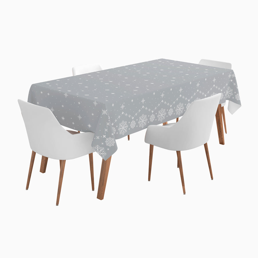 Rollo Mantel Papel Navidad 1.20 x 5 m Estrella Copo de Nieve Plata (1 ud)