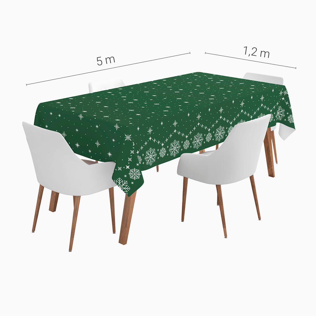 Rollo Mantel Papel Navidad 1.20 x 5 m Estrella Winter Verde