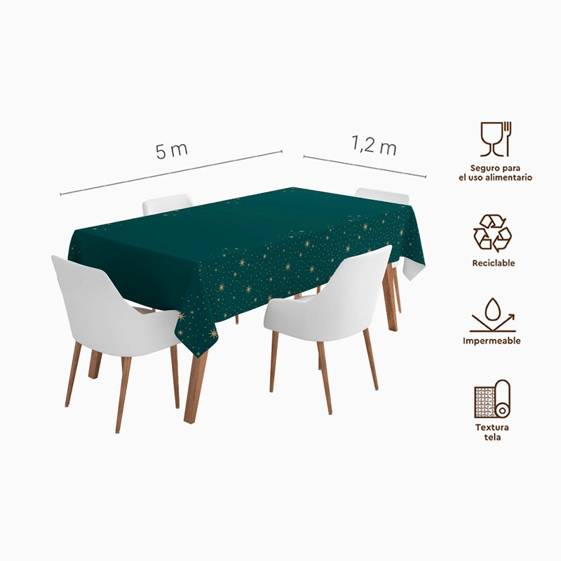 Rollo Mantel Papel Navidad 1.20 x 5 m Verde Ornaments (1 ud)