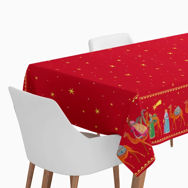 Rollo Mantel Papel 1.20 x 5 m Rojo Reyes Magos (1 ud)