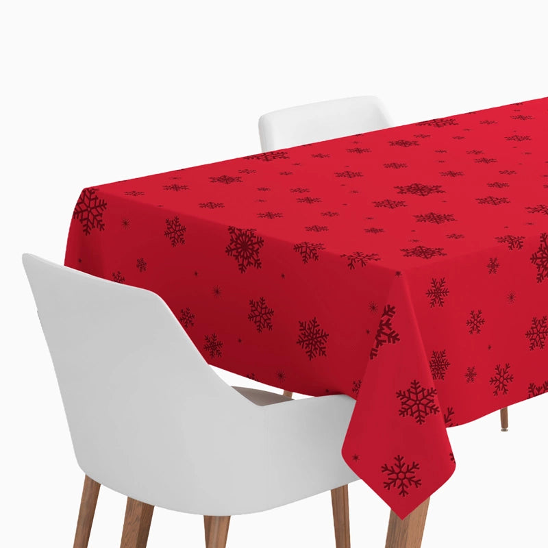 Rollo Mantel Papel Navidad 1.20 x 5 m Copo de Nieve Rojo Glitter (1 ud)