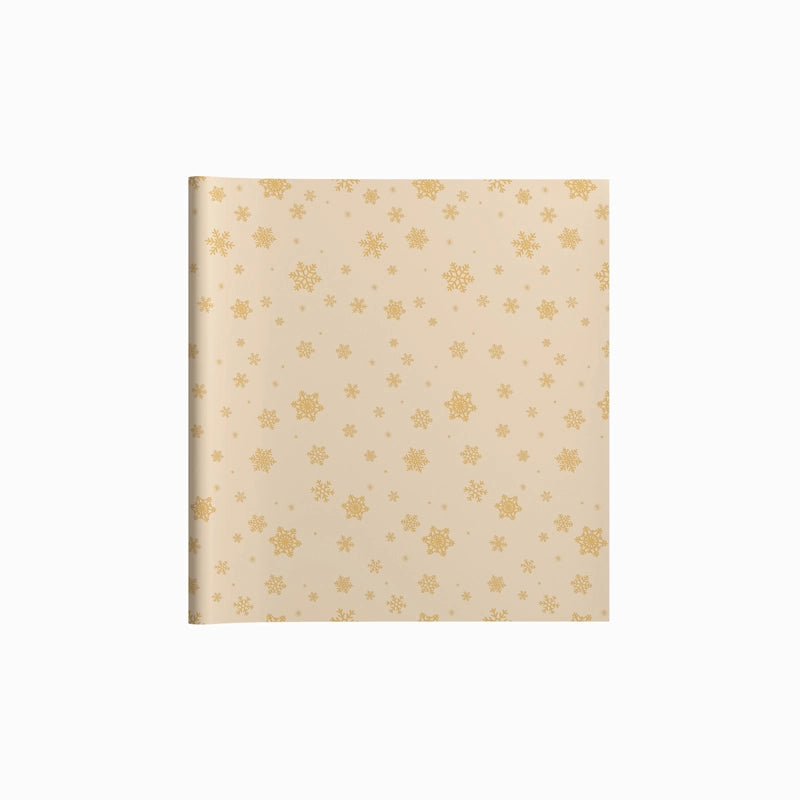 Rollo Mantel Papel Navidad 1.20 x 5 m Copo de Nieve Oro Glitter (25 uds)