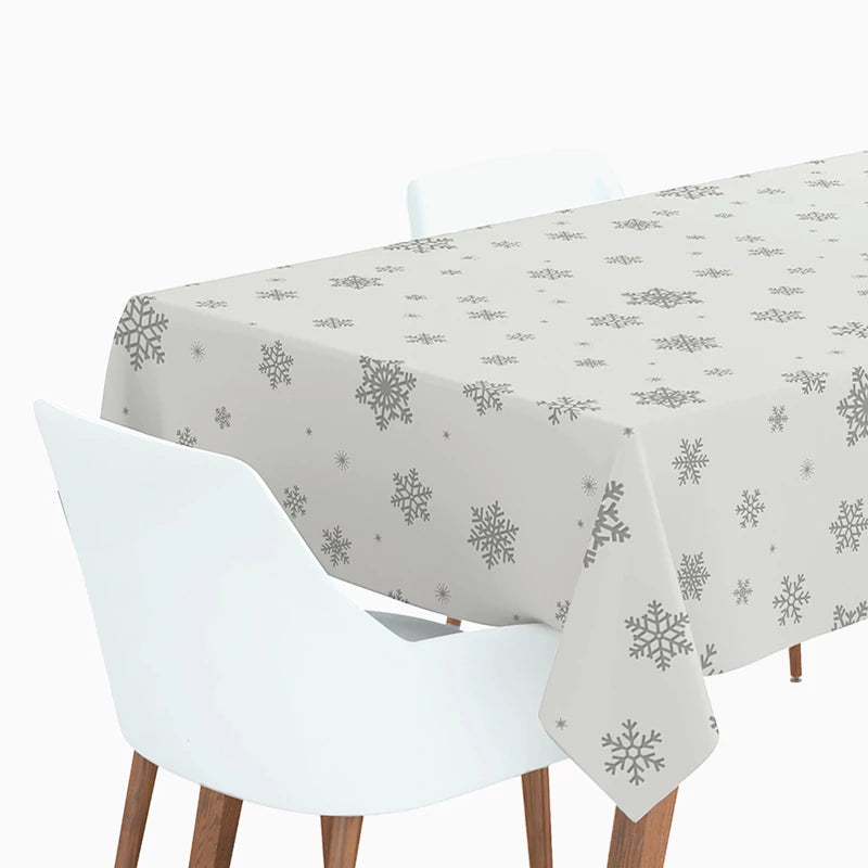 Rollo Mantel Papel Navidad 1.20 x 5 m Copo de Nieve Plata Glitter (1 ud)