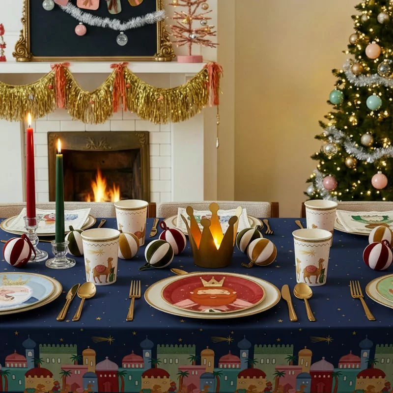 Rollo Mantel Papel Navidad 1.20 x 5 m Petit Reyes Magos Azul (1 ud)
