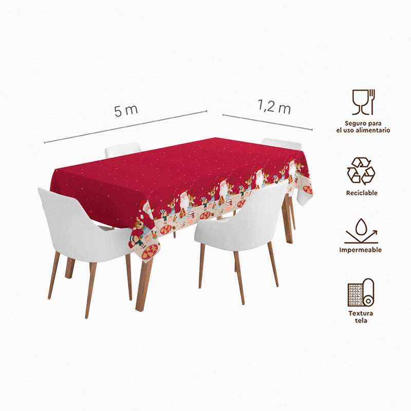 Rollo Mantel Papel Navidad 1.20 x 5 m ¡Llega Papá Noel! (25 uds)